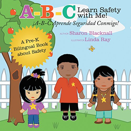 ABC Learn Safety With Me book cover — three children by a white picket fence